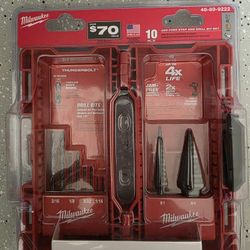 Milwaukee 10pc Jam Free Step Drill Bits Set 