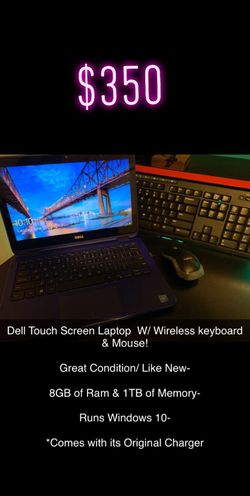 Dell Touch screen Laptop W/ Wireless Keyboard & Mouse!