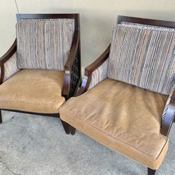 Pair Of Oversized Accent Chairs 