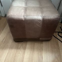 Leather Ottoman