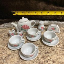 Adorno Juego Cafe Antiguo Porcelana Pequeño 