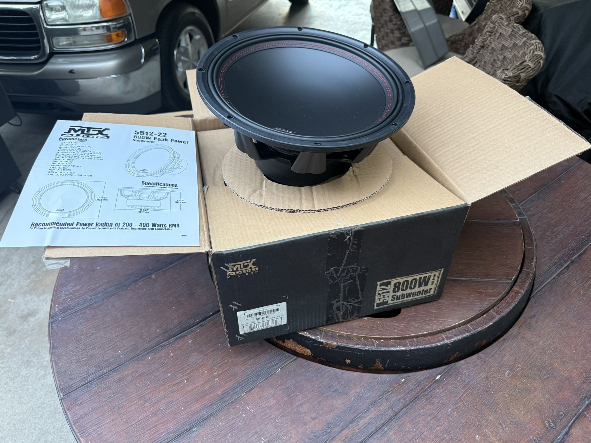 Mtx 12 in subwoofer model 5512-12 800 watt peak power brand new in box almost $210 with tax