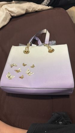 Purple butterfly purse