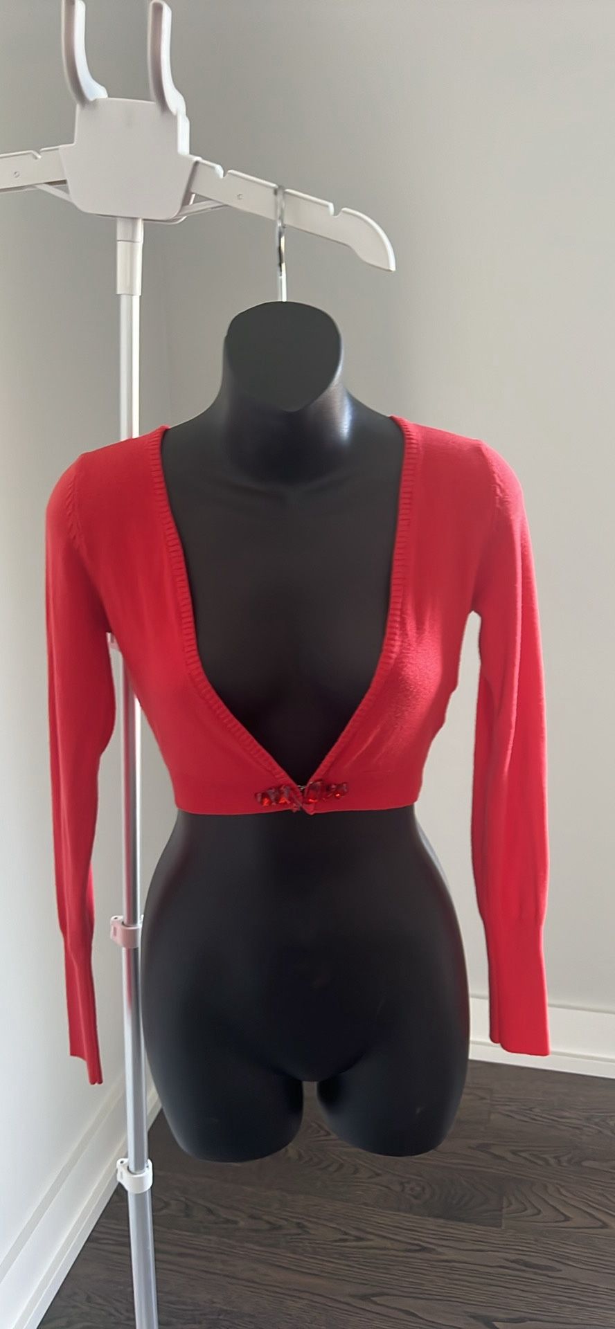 Girls Red Cardigan Size 12/16