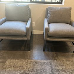 Living Room Gray Accent Chairs