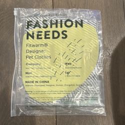 New.   Fitwarm.    Pet Jacket.  