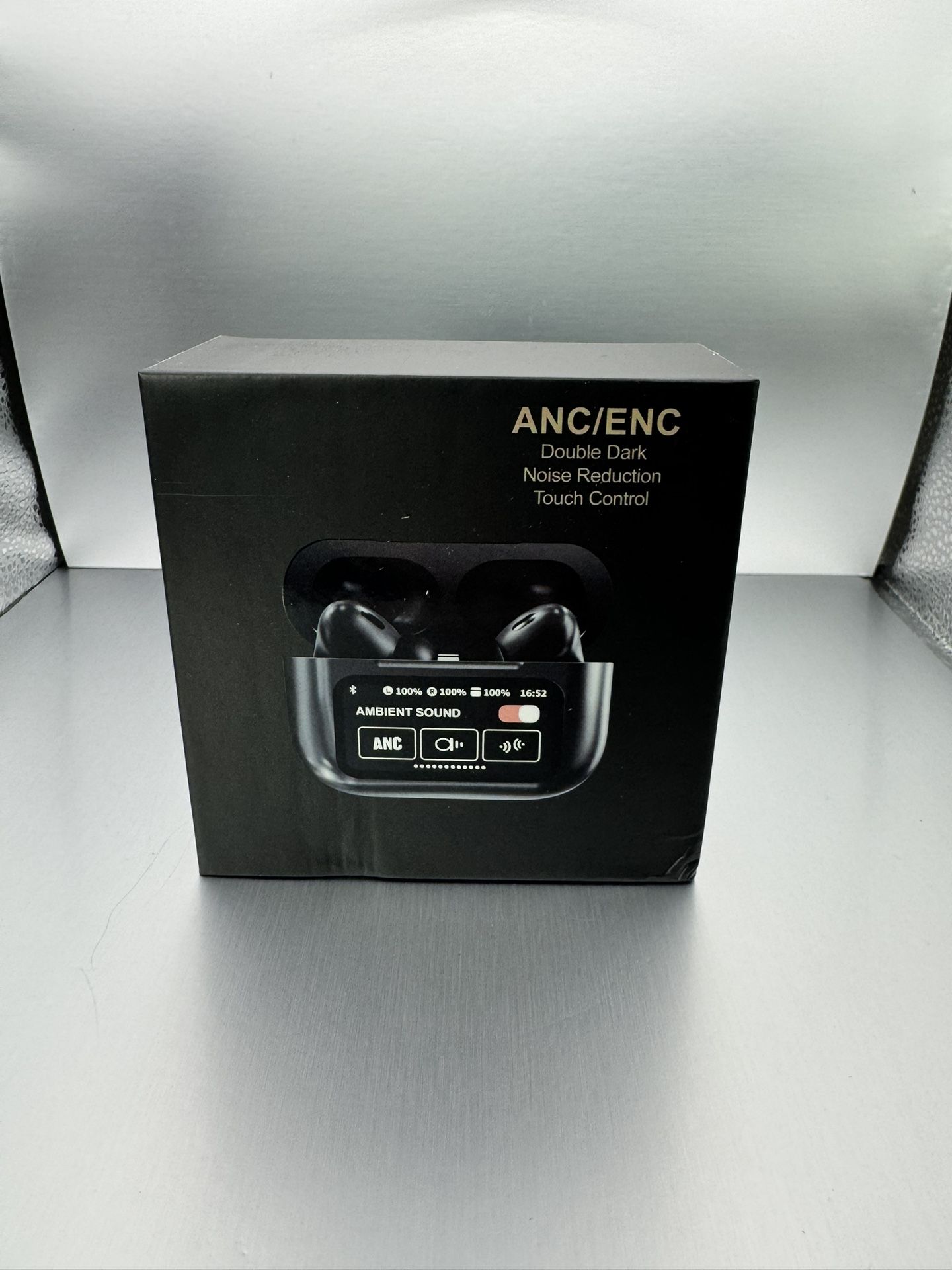 Active Noise Canceling Wireless Bluetooth A9Pro Earbuds With Colour Touch Screen