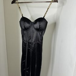 Black Fitted Corset Dress