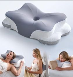 Ultra Pain Relief Cervical Neck Pillow for Sleeping, 5X Support Ergonomic Contour Pillow for Deep Sleep, Cooling Memory Foam Pillows for Adults, Ortho