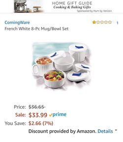 Corning ware French white bowls