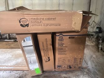 Toilet , cabinet, sink