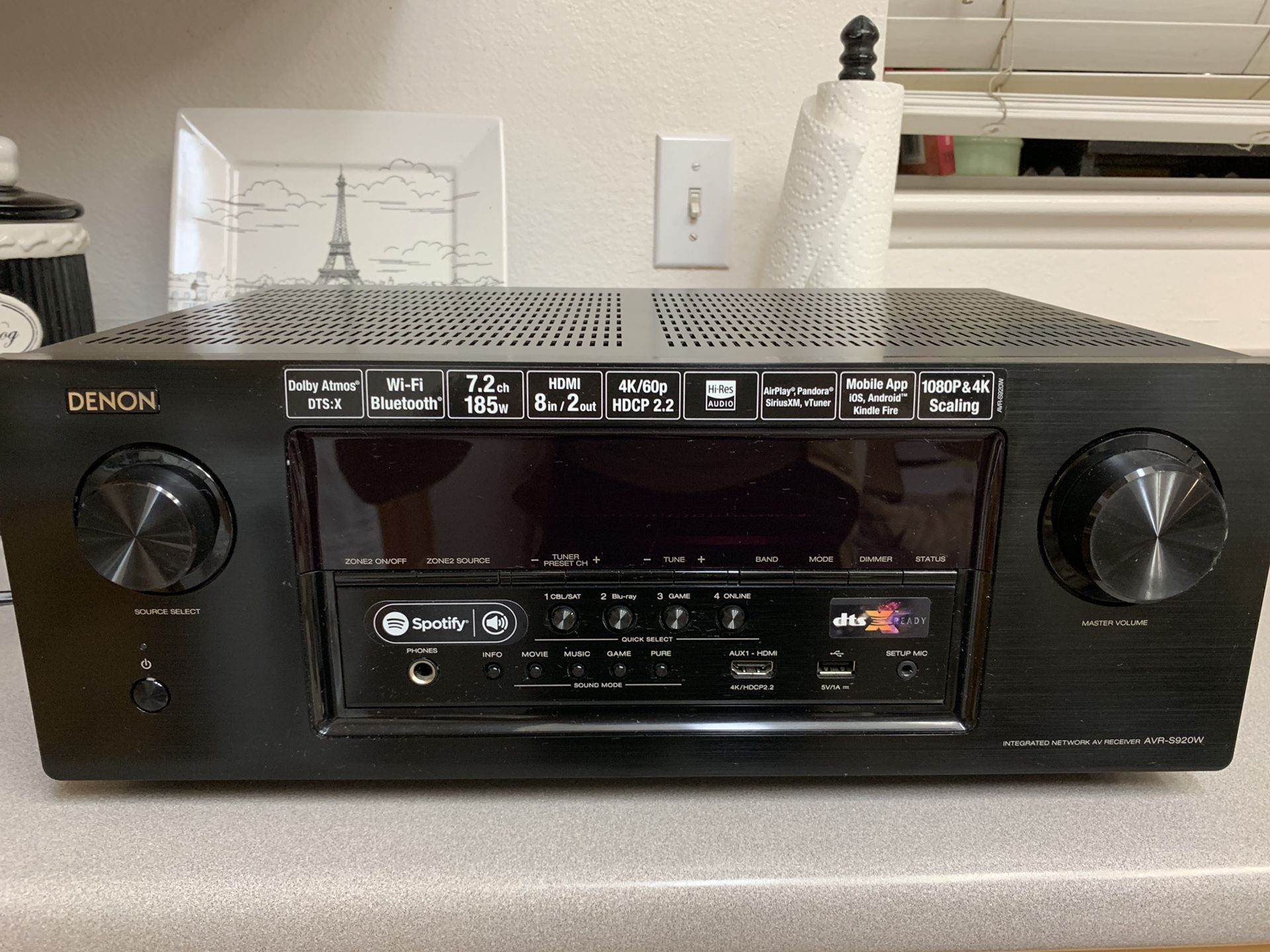 Denon 7.2 ch AV Receiver with Wi-fi and Bluetooth Streaming