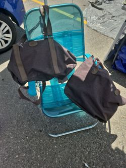 2 piece travel bags or sold seperate.$15.00 a set. 12.00 for large one and $6.00 for small one
