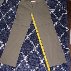 Orvis Women’s Wonder Ripstop Trail Zip-Off Pants Green Size 6 Hiking Outdoor 