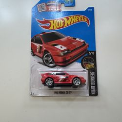 2016 Hot Wheels Night Burnerz 1985 Honda CR-X Red
