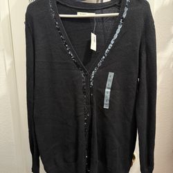 New With Tags Old Navy Large Black Button Sweater