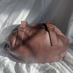 Fossil Preston Deep Matron Genuine Leather Handbag