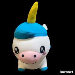 UCC Squishy Unicorn Plush White/ Blue  11" Toy