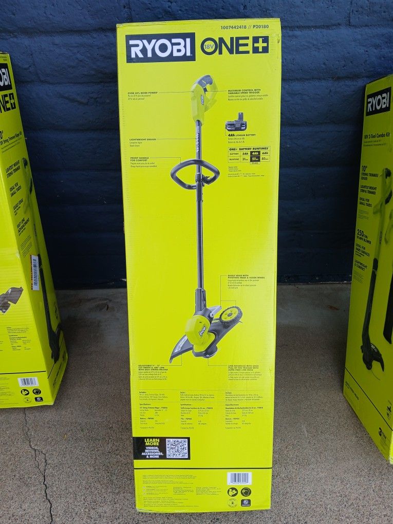 Weed Eater Ryobi 18v Battery And Charger Included