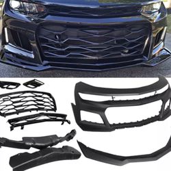 Fits 16-18 Chevrolet Camaro ZL1 Style Front Bumper Conversion Lip & Grille - PP