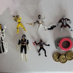MIGHTY MORPHIN POWER RANGERS: Vintage Various Styles & Sizes, Rangers vs. Foes and a Belt Buckle  with Coins