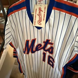 Vintage New York Mets Rawlings Pinstripe Jersey #16 Made in USA NWT 