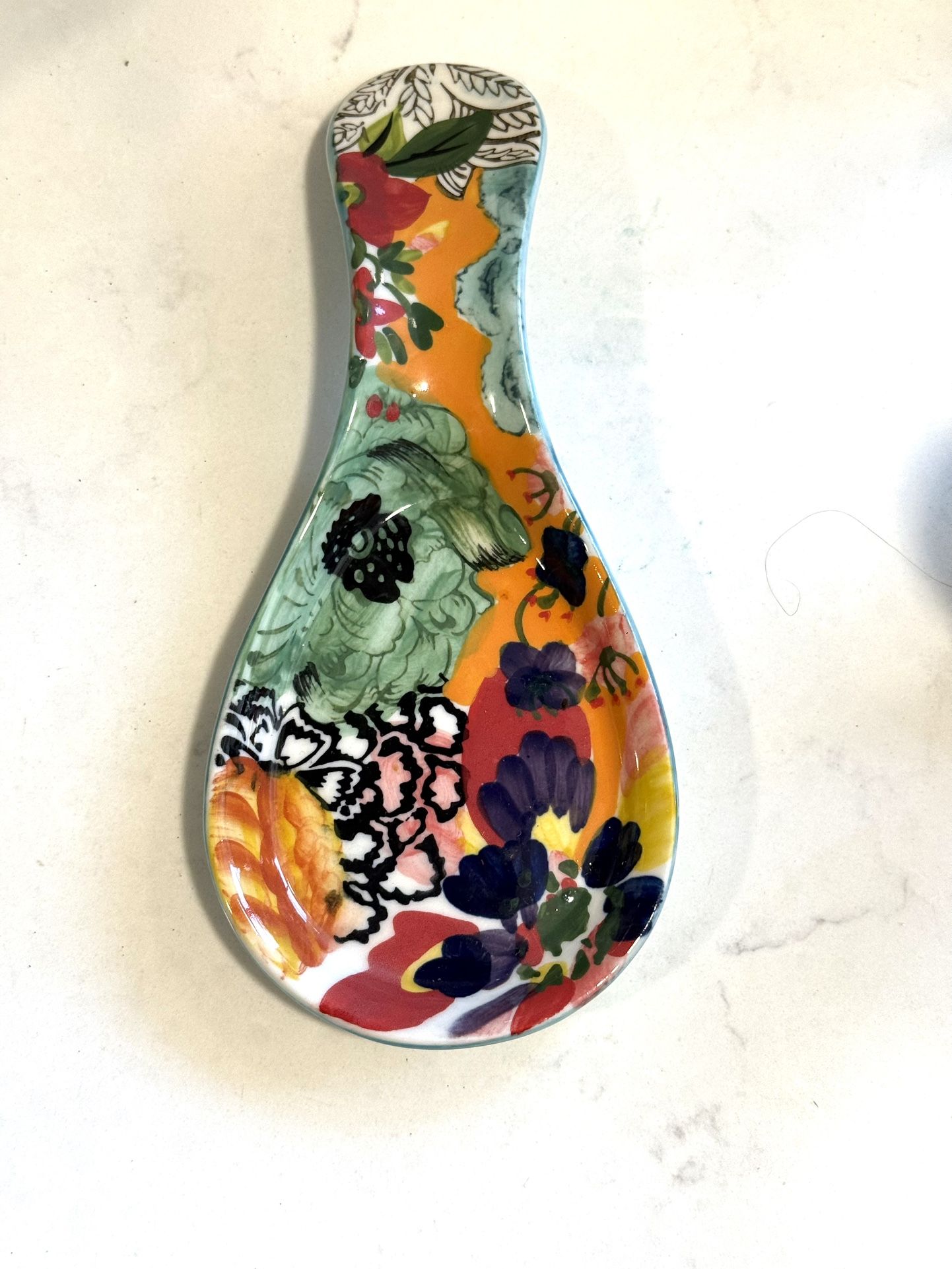 ANTHROPLOGIE Amaryllis 8.5" CERAMIC SPOON REST