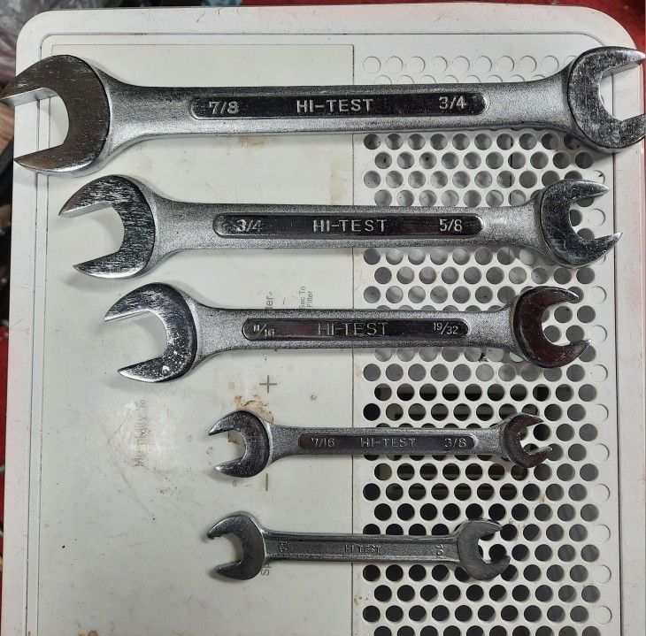 Vintage HI-TEST Open End Wrench Set