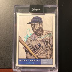 Mickey Mantle Artist Signed Limited Edition Card