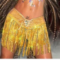 sequin fringe skirts, rave party skirts for women