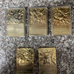 1999 Limited Edition 23k Gold-Plated Trading Card featuring  Pokémon
