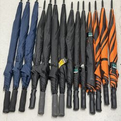 Lot of 14 Golf Umbrellas – Large Windproof Commercial Umbrellas