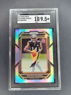 2022 Prizm Silver RC Rookie George Pickens SGC 9.5 Auto 10 Dallas Cowboys