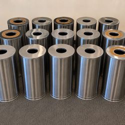Commercial Stainless Steel Trash & Recycling Cans – $45 Each or Bulk Deal