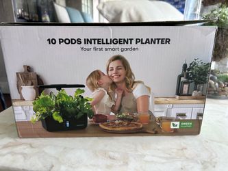 Indoor Garden Hydroponics Growing System: 10 Pods Plant Germination Kit Herb Vegetable Growth Lamp