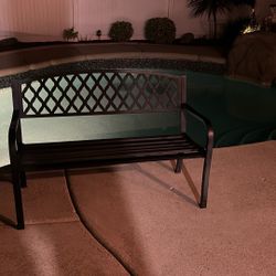 Garden or Front Porch Bench - Black 