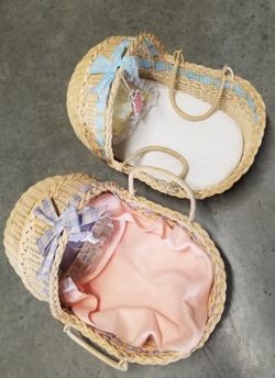 American Girl Bitty Baby Doll Wicker Bed 