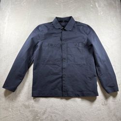 COS Oversized Utility Shirt Multipocket Overshirt Men’s S Blue Workwear #2146