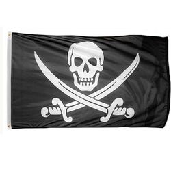 Pirate Flag Jack Rackham Flag 3 X 5 Ft Polyester Flag with 2 Brass Grommets for Indoor and Outdoor Decoration

