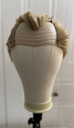 Men’s Short Blonde Balding Wig with Receding Hairline