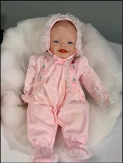 Vintage Ashton Drake "Meagan Rose" Porcelain Baby Doll by Yolanda Bello – Complete w/ box and COA