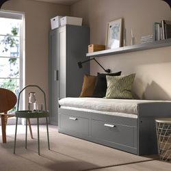 Day Bed  - Two Draws - Gray