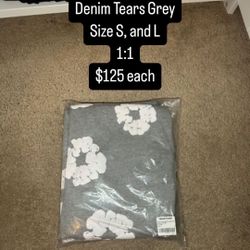 Denim Tears Hoodie “ Grey “ Size Large And Small