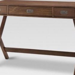 Campaign Wood Writing Desk with Drawers - Threshold