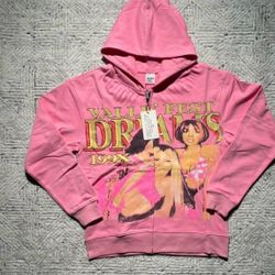 Vally Fest Dreams 199X Pink Zip-Up Hoodie