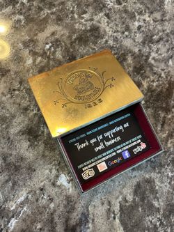 Gordon’s Dry Gin Roundtable 1986 Brass Business Card Jewelry Box