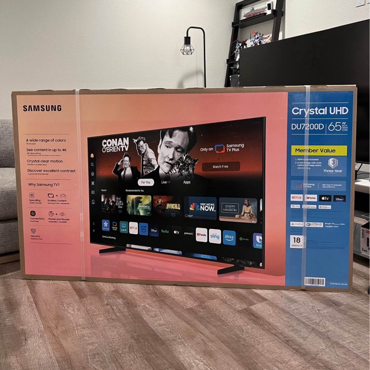 65 “ Samsung Smart 4K UHD Crystal 2024 Tv