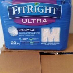 NEW 80 Adult Diapers Size Medium, Fits 28-40.  NEW