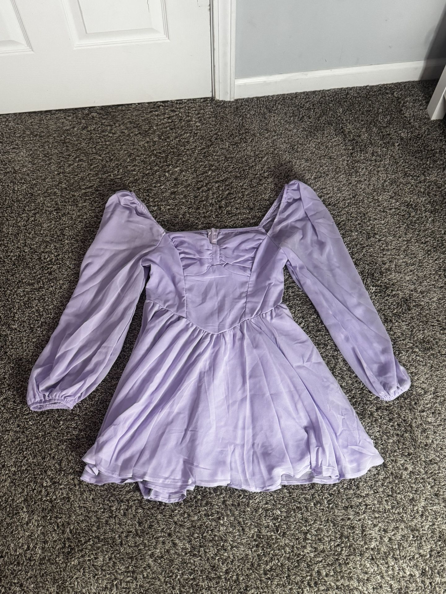 Purple Zip Up Dress