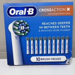 New Oral-B cross action X 10 replacement brush heads Retail $58